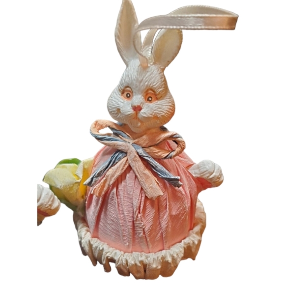 Easter Bunny Couple Lightweight Hanging Ornaments - Picture 3 of 4